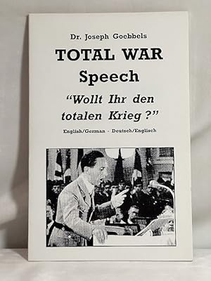 Bild des Verkufers fr Total War Speech zum Verkauf von Liberty Bell Publications