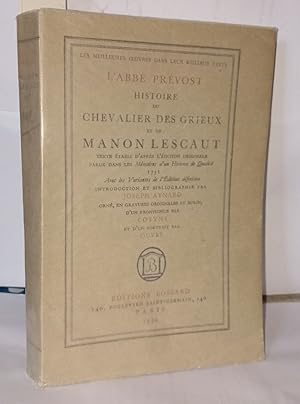 Image du vendeur pour Histoire du chevalier des grieux et de Manon Lescaut mis en vente par Librairie Albert-Etienne