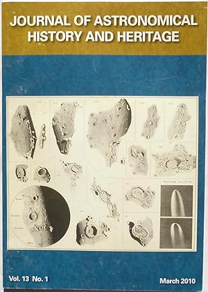 Seller image for Journal of Astronomical History and Heritage, Vol. 13, No. 1. (March 2010) for sale by Archiv Fuenfgiebelhaus