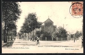 Ansichtskarte Sedan, L`Avenue Philippoleaux mit Synagoge