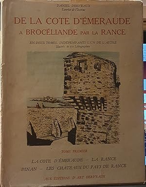 Imagen del vendedor de De la Cte d'Emeraude  Broceliande par la Rance - Tome Premier a la venta por Les Kiosques