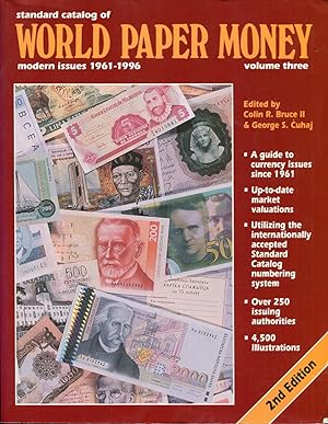 Bild des Verkufers fr Standard Catalog of World Paper Money. Volume Three - Modern Issues 1961-1996. Second edition zum Verkauf von Antikvariat Valentinska