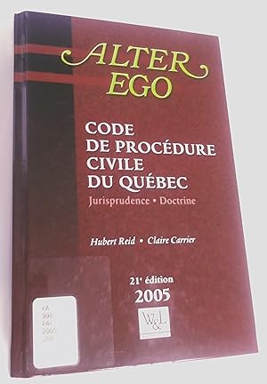 Bild des Verkufers fr Code de procdure civile du Qubec: jurisprudence, doctrine, 21e dition 2005 zum Verkauf von Livresse