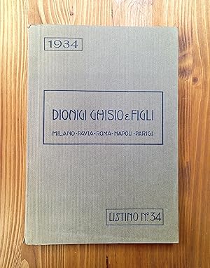 Dionigi Ghisio e Figli - Listino n° 34 (1934)