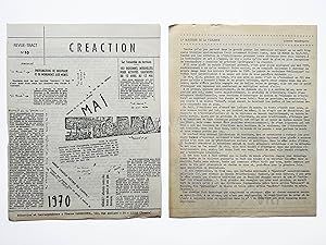 Bild des Verkufers fr Revue-Tract. Creaction. No. 10. zum Verkauf von William Allen Word & Image