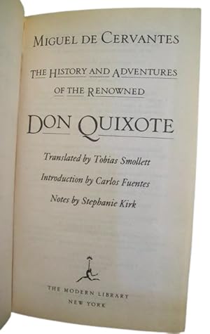 The History And Adventures Of The Renowned Don Quixote