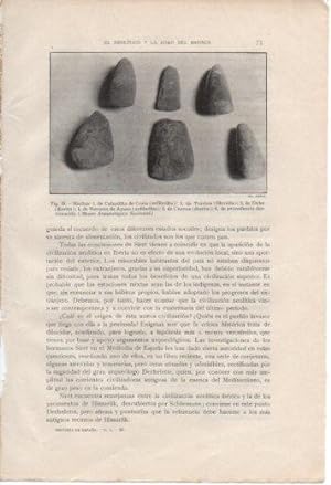 Bild des Verkufers fr LAMINA V36972: Hachas de distintos minerales zum Verkauf von EL BOLETIN