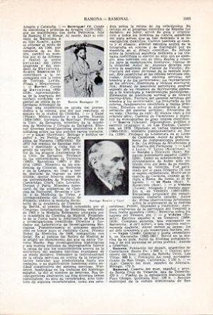 Imagen del vendedor de LAMINA V36821: Santiago Ramon y Cajal a la venta por EL BOLETIN