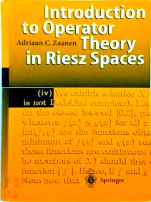 Image du vendeur pour Introduction to Operator Theory in Riesz Spaces Special Collection mis en vente par Collectors' Bookstore
