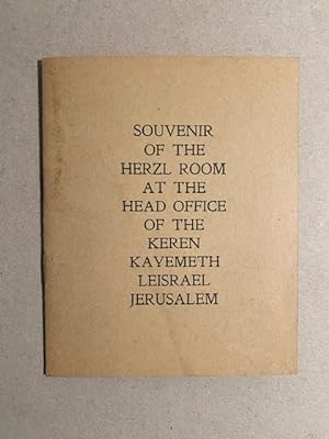 SOUVENIR of the HERZL ROOM at the HEAD OFFICE of the KEREN KAYEMETH LEISRAEL JERUSALEM