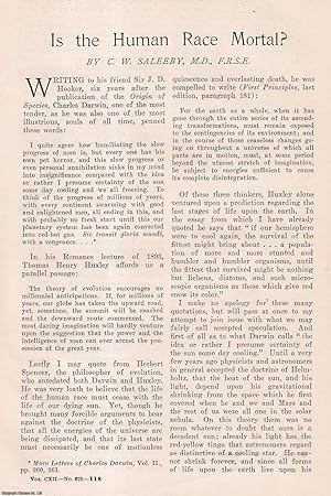 Image du vendeur pour Is the Human Race Mortal? This is an original article from the Harper's Monthly Magazine, 1906. mis en vente par Cosmo Books