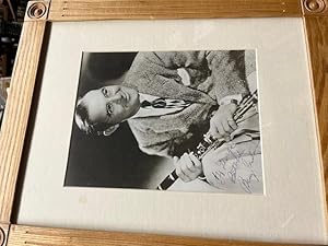 Framed and signed photograph of musician Benny Goodman