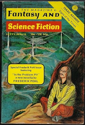 Bild des Verkufers fr The Magazine of FANTASY AND SCIENCE FICTION (F&SF): September, Sept. 1973 ("Cage a Man") zum Verkauf von Books from the Crypt