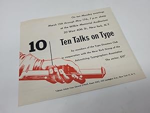 Ten (10) Talks on Type [Flyer]