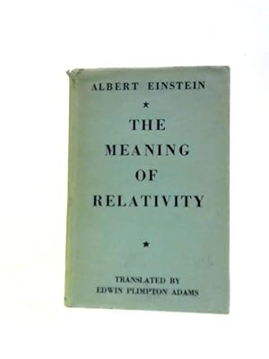 Bild des Verkufers fr The Meaning Of Relativity zum Verkauf von World of Rare Books