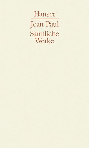 Seller image for Smtliche Werke, 10 Bde., Bd.3, Titan: 1. Abteilung, Band III for sale by Versandantiquariat Felix Mcke