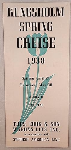 Bild des Verkufers fr Kungsholm Spring Cruise 1938 Sailing April 26 Returning May 30, A Month and a Week-end zum Verkauf von WellRead Books A.B.A.A.