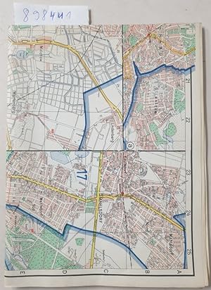 Berliner Stadtplan mit den Verwaltungsbezirksgrenzen, Sektorengrenzen, Stadtgrenzen. Maßstab 1 : ...