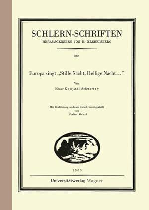 Bild des Verkufers fr Europa singt "Stille Nacht, Heilige Nacht ." zum Verkauf von BuchWeltWeit Ludwig Meier e.K.