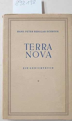 Bild des Verkufers fr Terra Nova. Ein Gedichtbuch. Erstausgabe zum Verkauf von Versand-Antiquariat Konrad von Agris e.K.