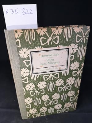 Imagen del vendedor de Dialog vom Marsyas. Insel-Bcherei Nr. 67 [1]. 1. - 20. Tausend. a la venta por ANTIQUARIAT Franke BRUDDENBOOKS