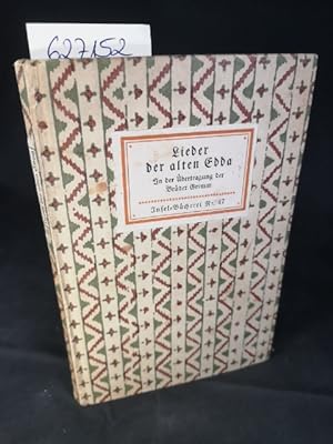 Bild des Verkufers fr Lieder der alten Edda. Insel-Bcherei Nr. 47. 16.-20. Tausend. zum Verkauf von ANTIQUARIAT Franke BRUDDENBOOKS