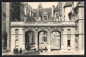 Carte postale Pau, Le Château, Entrée principale