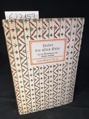 Bild des Verkufers fr Lieder der alten Edda. Insel-Bcherei Nr. 47. 11.-15. Tausend. zum Verkauf von ANTIQUARIAT Franke BRUDDENBOOKS