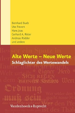 Seller image for Alte Werte - Neue Werte. Schlaglichter des Wertewandels for sale by Studibuch