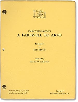 Image du vendeur pour A Farewell to Arms (Original screenplay for the 1957 film) mis en vente par Royal Books, Inc., ABAA
