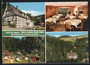Bild des Verkufers fr Ansichtskarte Ohlenbach /Hochsauerland, Gasthof Braun Zum hohen Knochen zum Verkauf von Bartko-Reher