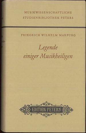 Immagine del venditore per Legende einiger Musikheiligen Musikwissenschaftliche Studienbibliothek Perters Peters Reprint venduto da Flgel & Sohn GmbH