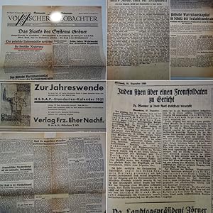 Seller image for Vlkischer Beobachter, Kampfblatt der national-sozialistischen Bewegung Grodeutschlands. 43. Jahrgang 310. Ausgabe / Reichsausgabe Mittwoch, 31. Dezember 1930 * Nachruf auf den jdischer Grokapitalisten und Deutschenhasser L o r d M e l c h e t t alias A l f r e d M o n d Dieser Titel wird von uns nur zur staatsbrgerlichen Aufklrung und zur Abwehr verfassungswidriger Bestrebungen angeboten (86 StGB) for sale by Galerie fr gegenstndliche Kunst