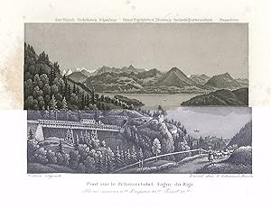 Immagine del venditore per Pont sur le Schnurrtobel Ligne du Righi. venduto da Sergio Trippini