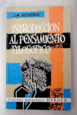 Imagen del vendedor de Introduccin al pensamiento filosfico a la venta por Alcan Libros