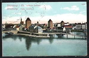 Carte postale Strassburg i. Els., Gedeckte pontn
