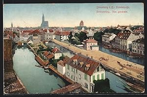 Carte postale Strassburg, vue partielle der Stadt