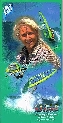 Original Autogramm Jutta Müller Windsurfen /// Autogramm Autograph signiert signed signee