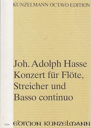 Image du vendeur pour Concerto for Flute, Strings & Basso continuo, Op.3 No.7 - 8vo Full Score mis en vente par Hancock & Monks Music