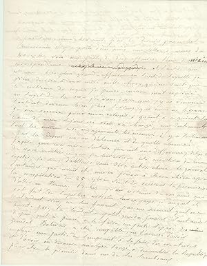 Seller image for Belle lettre de Bogota (Colombie) parlant longuement des vnements d'Amrique du Sud et de Bolivar Bogota le 1' juillet 1829 for sale by PRISCA