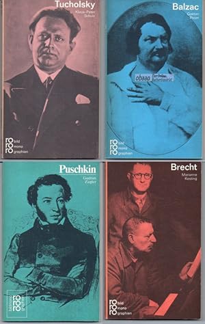 Bild des Verkufers fr Kurt Tucholsky + Alexander S. Puschkin + Bertolt Brecht + Honore de Balzac in Selbstzeugnissen und Bilddokumenten zum Verkauf von obaao - Online-Buchantiquariat Ohlemann