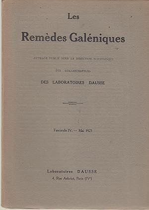 Seller image for Les Remdes Galniques - Fascicule IV (Benzylglucoside - Buchu) for sale by PRISCA