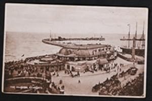 Ramsgate Seafront Ship Sepia Vintage Postcard