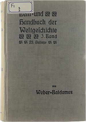 Bild des Verkufers fr Lehr- und Handbuch der Weltgeschichte - Dritter Band - Neuere Zeit zum Verkauf von Untje.com