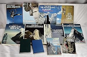 Bild des Verkufers fr A Large Group of Mostly French Books on Alpine Mountaineering and Mountain Climbing, many by the famous French Alpinist, Gaston Rebuffat (printed 1970-1987) (12 volumes) zum Verkauf von Sequitur Books