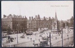 Seller image for Manchester Albert Square 1918 Trams Postcard for sale by Postcard Anoraks