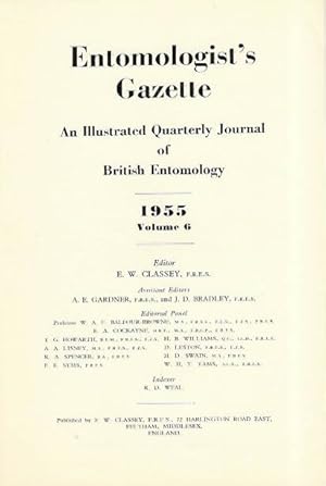 Entomologist's Gazette. Vol. 6 (1955), Title page