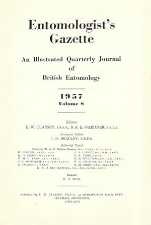 Entomologist's Gazette. Vol. 8 (1957), Title page