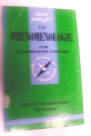 La phénoménologie, sixième édition mise à jour