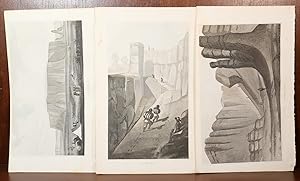 Lot of 3 Acoma Lithographs from 1848